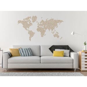 Samolepky na stenu - Mapa sveta v pruhoch - 120 x 235 cm - 301
