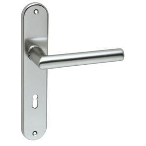 Dverové kovanie MP Favorit (F9) - BB kľučka-kľučka otvor pre obyčajný kľúč/F9 (hliník nerez)