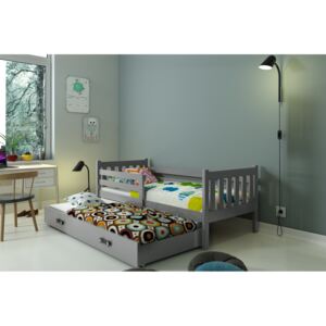 BMS Detská posteľ Carino s prístelkou Farba: Sivá / sivá