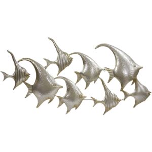 Strieborné rybky (Kovová dekorácia na stenu)
