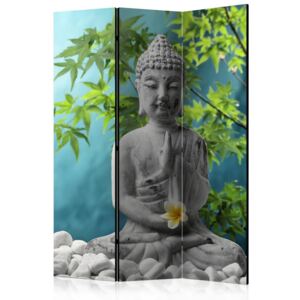 Paraván Meditating Buddha Dekorhome 135x172 cm (3-dielny)