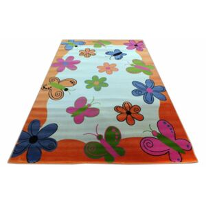 MAXMAX Dětský koberec Oranžoví motýli