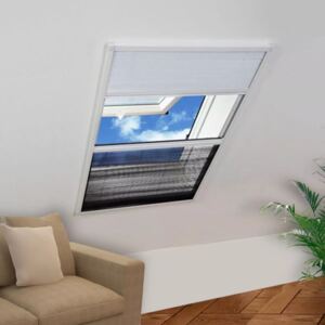 Plisovaná okenná sieťka proti hmyzu s hliníkovým rámom a roletou 160 x 110 cm