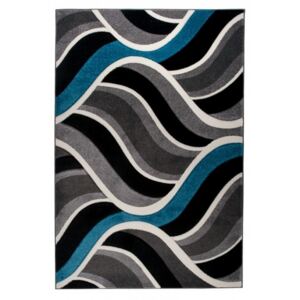 Kusový koberec Moderné vlny modrý, Velikosti 80x150cm