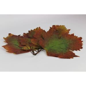 Farebné hnedozelené umelé dekoračné listy 30cm 6ks
