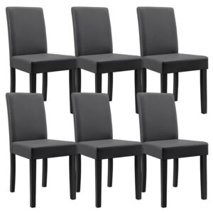 [en.casa] Jedálenské stoličky 6 x HTMY-9703 tmavo sivé