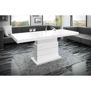 Luxusný rozkladaci konferenčný stolík MATERA LUX biela DOPRAVA ZADARMO