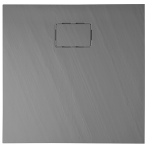 ATIKA sprchová vanička z liateho mramoru, štvorec 90x90x3,5cm, šedá, dekor kameň