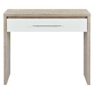 [en.casa] Písací stôl HTFU-1309 77x90x39 cm biela a drevo