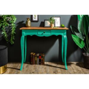 Zelený drevený písací stôl Hemingway 39 x 80 cm » »