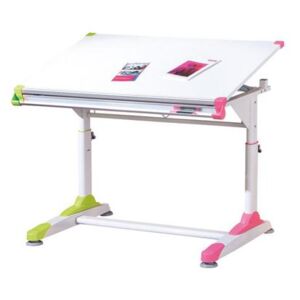 OVN písací stôl IDN ID50900440 kov/MDF/biela/zelená, biela/ružová