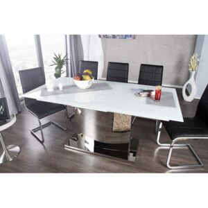 Biely rozkladací jedálenský stôl Concord 90 x 180 – 220 cm - 80 mm »