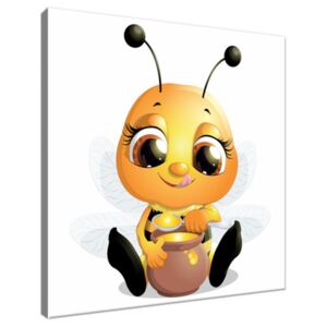 Obraz na plátne Včielka s medíkom 30x30cm 3056A_1AI