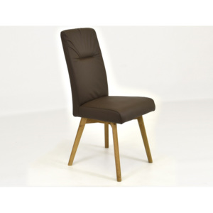 Jedálenská stolička TINA (pravá koža hnedá)