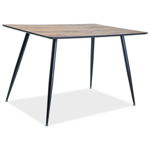 Jedálenský stôl ROMULUS, 75x80x120, orech/čierna