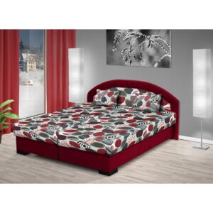 Nabytekmorava Manželská posteľ s úložným priestorom Lenka 170x200 cm Barva: bordo/53706-6-1025