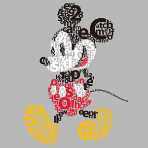 Obraz na plátne Myšiak Mickey (Mickey Mouse) - Type, (60 x 80 cm)