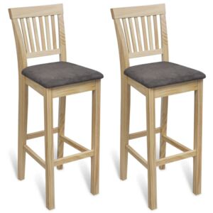 Barové stoličky 2 ks, drevo