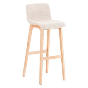Barová stolička Hoover ~ látka, drevené nohy natur