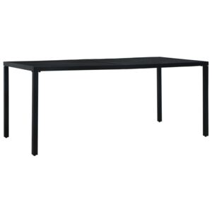 Záhradný stôl, čierny 180x83x72 cm, oceľ