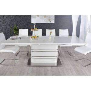 Biely rozkladací jedálenský stôl Atlantis 90 x 160 - 220 cm »