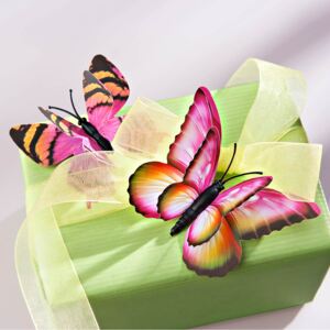 3D dekorácie Motýle, 24 ks