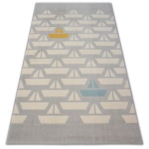 MAXMAX Detský kusový koberec PLACHETNICA sivý