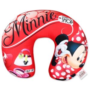 Cestovný vankúš okolo krku Minnie Mouse - Disney - motív Milujem nakupovanie - 31 x 26 x 8 cm