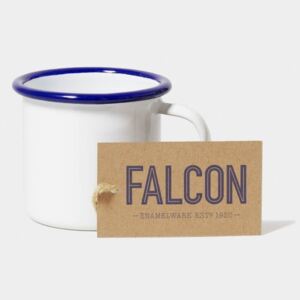 Biela smaltovaná šálka na espresso Falcon Enamelware, 160 ml