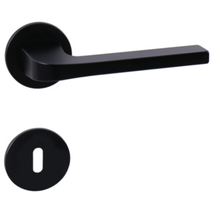 Dverové kovanie MP Supra R 3097 5 S (BS) - WC kľučka-kľučka s WC sadou/BS (čierná mat)