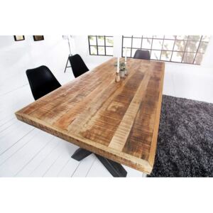 Drevený jedálenský stôl Iron 100 x 200 cm – 50 mm »