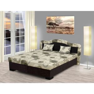 Čalúnená posteľ s úložným priestorom Zuzana 180 Barva: hnědá