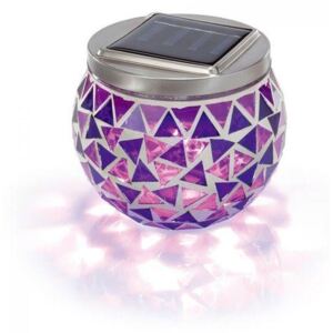 Solárna mozaiková purpurová LED lampa Esotec Lila 102322
