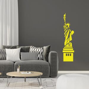 GLIX Statue of Liberty - samolepka na stenu Žltá 40x10 cm