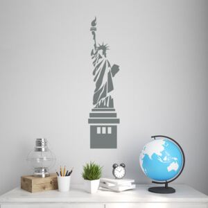 GLIX Statue of Liberty - samolepka na stenu Šedá 40x10 cm
