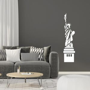 GLIX Statue of Liberty - samolepka na stenu Biela 40x10 cm