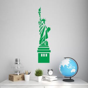 GLIX Statue of Liberty - samolepka na stenu Zelená 40x10 cm