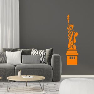 GLIX Statue of Liberty - samolepka na stenu Oranžová 40x10 cm