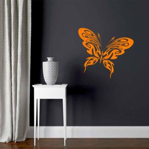 GLIX Butterfly - samolepka na stenu Oranžová 30x25 cm