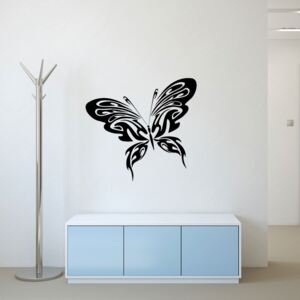 GLIX Butterfly - samolepka na stenu Čierna 30x25 cm