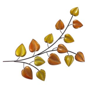 Jesenná vetvička (Kovová dekorácia na stenu)