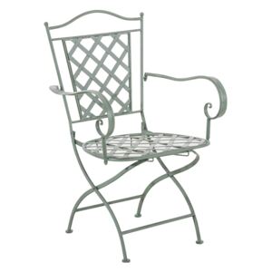 Kovová stolička GS13435592 Farba Zelená antik