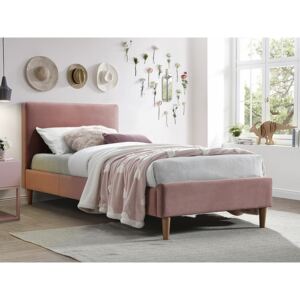 SIG Čalúnená posteľ ACOMA velvet ružová 90x200