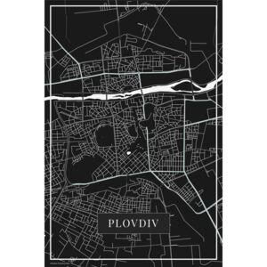 Mapa Plovdiv black