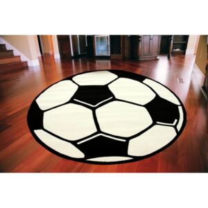 Kusový koberec PP Futbalová lopta krémový, Velikosti 80x80cm