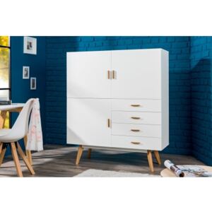 Komoda/Skrinka 37028 120cm Nordic Biela matná-Komfort-nábytok