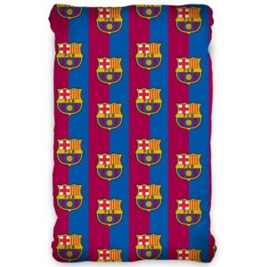 Carbotex · Bavlnené prestieradlo / plachta FC Barcelona - 100% bavlna - 90 x 200 + 25 cm - Oficiálny produkt FC Barcelona
