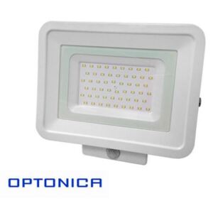 Optonica LED reflektor 50W neutrálna biela + senzor pohybu