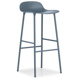 Normann Copenhagen Barová stolička Form 75 cm, blue/steel