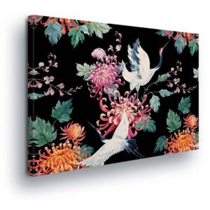 Obraz na plátne - Autumn Fauna and Flora in Black 40x40 cm